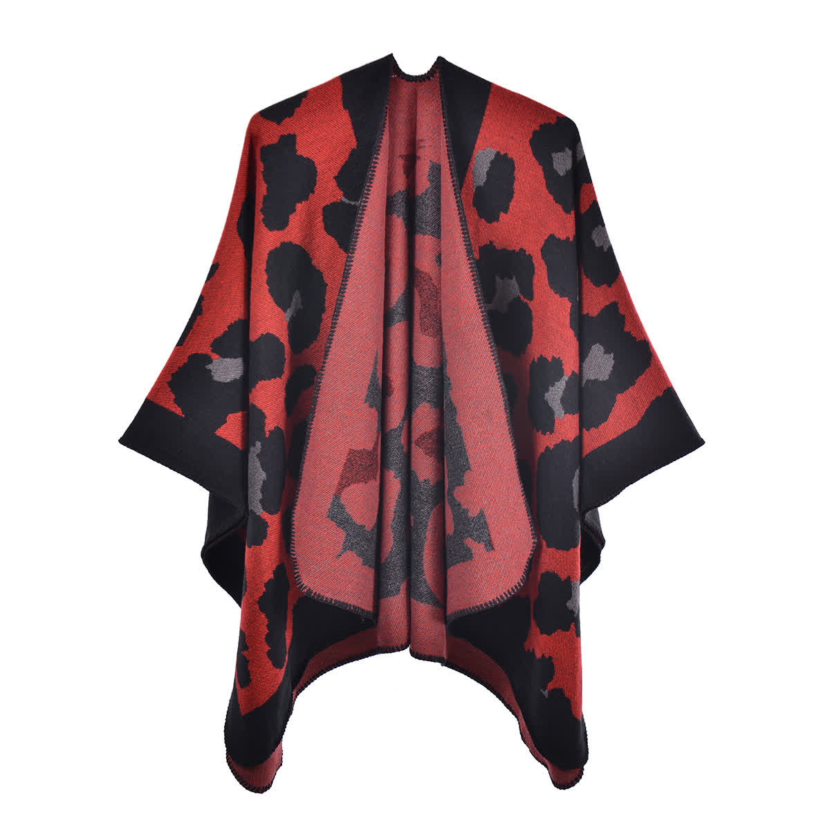 Modern Leopard Print Acrylic Shawl Cape