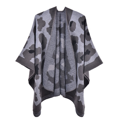 Modern Leopard Print Acrylic Shawl Cape