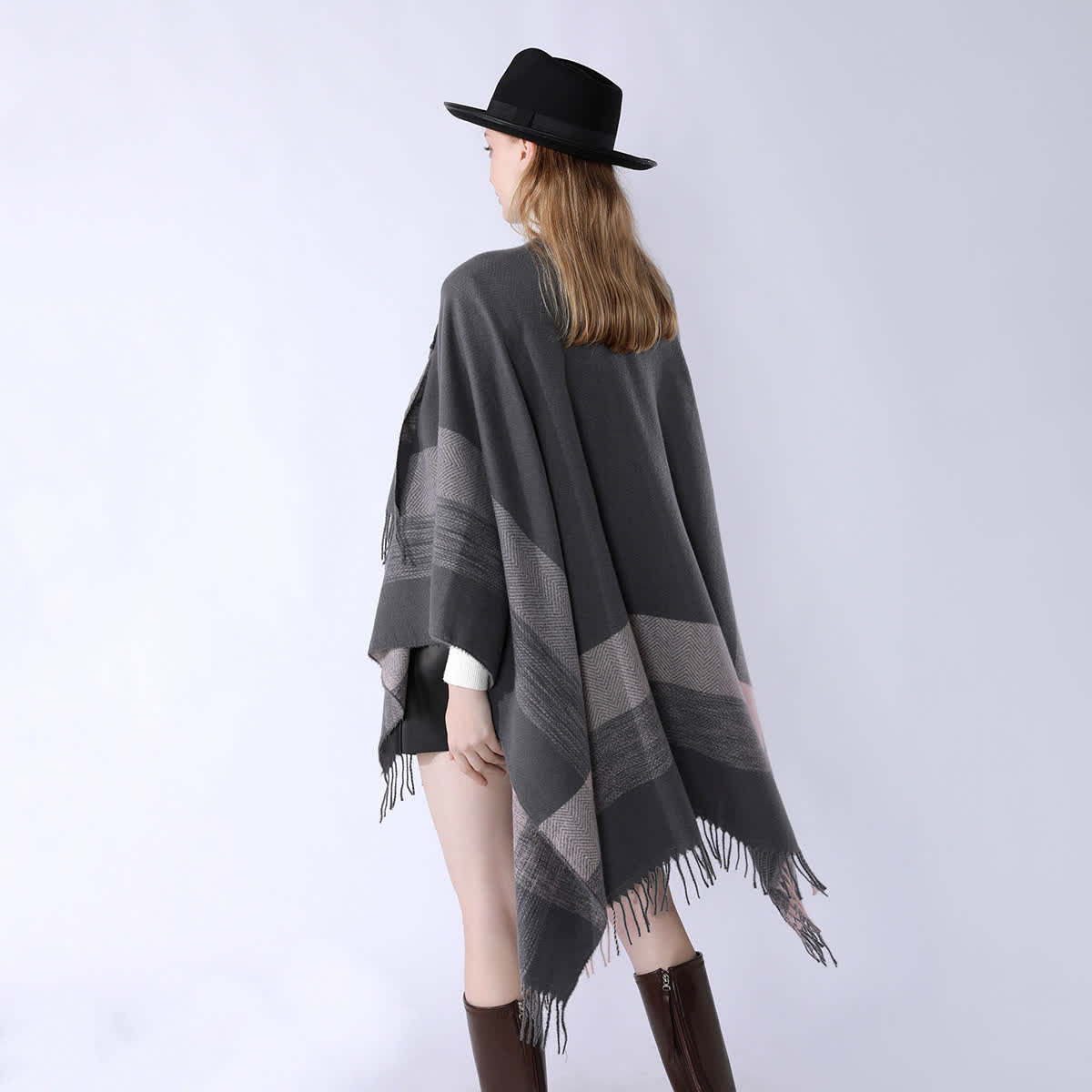 Simple Tassel Soft Travel Shawl Cape