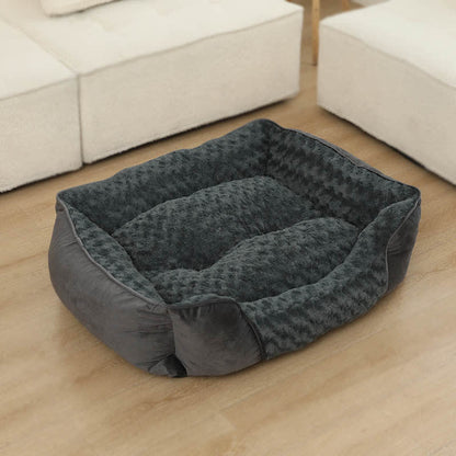 Semi-enclosed Warm Fleece Pet Bed