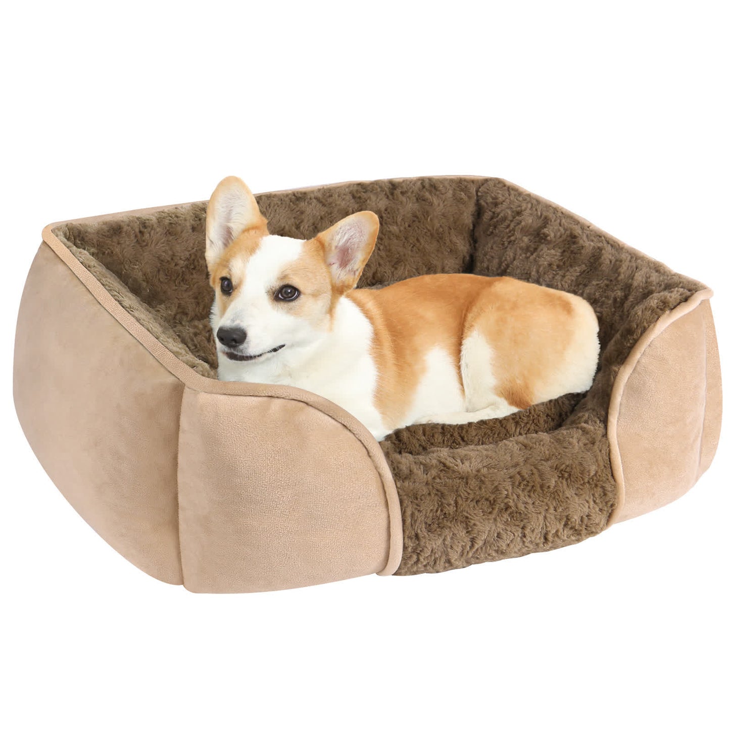 Semi-enclosed Warm Fleece Pet Bed