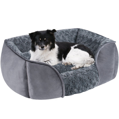 Semi-enclosed Warm Fleece Pet Bed