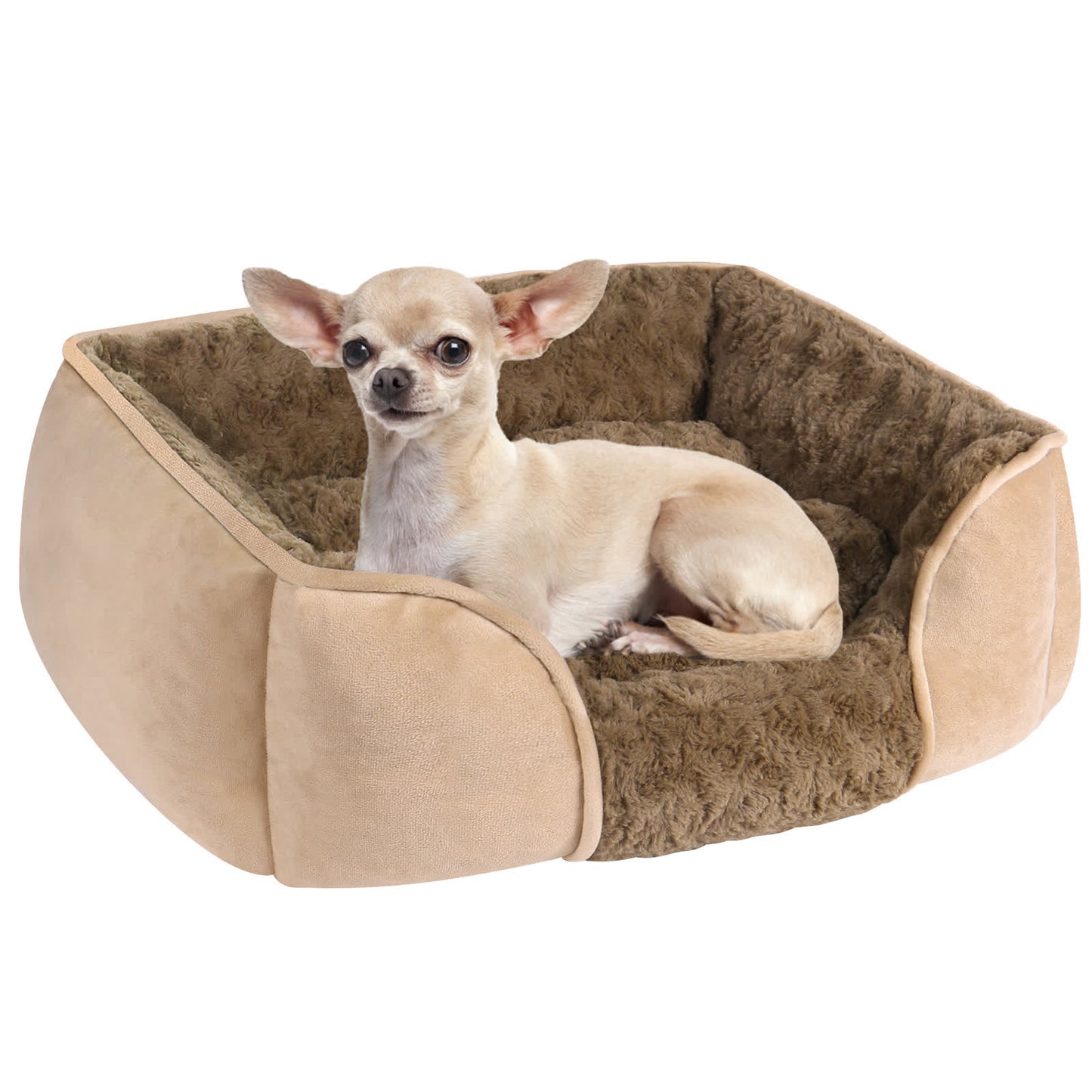 Semi-enclosed Warm Fleece Pet Bed