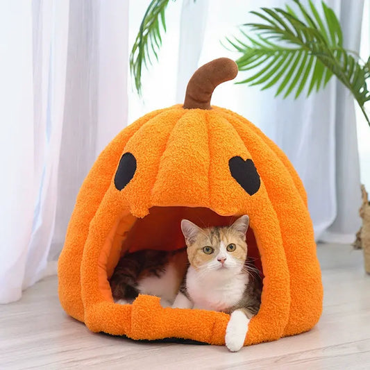 Halloween Pumpkin Soft Pet Bed