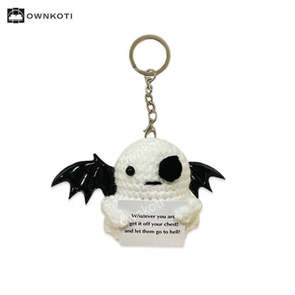 Halloween Winged Ghost Crochet Ornament