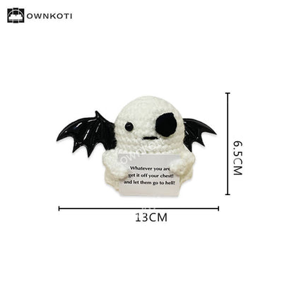 Halloween Winged Ghost Crochet Ornament