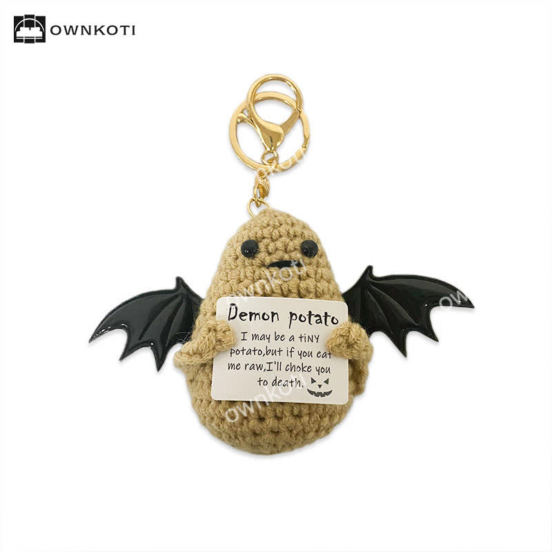 Halloween Winged Ghost Crochet Ornament