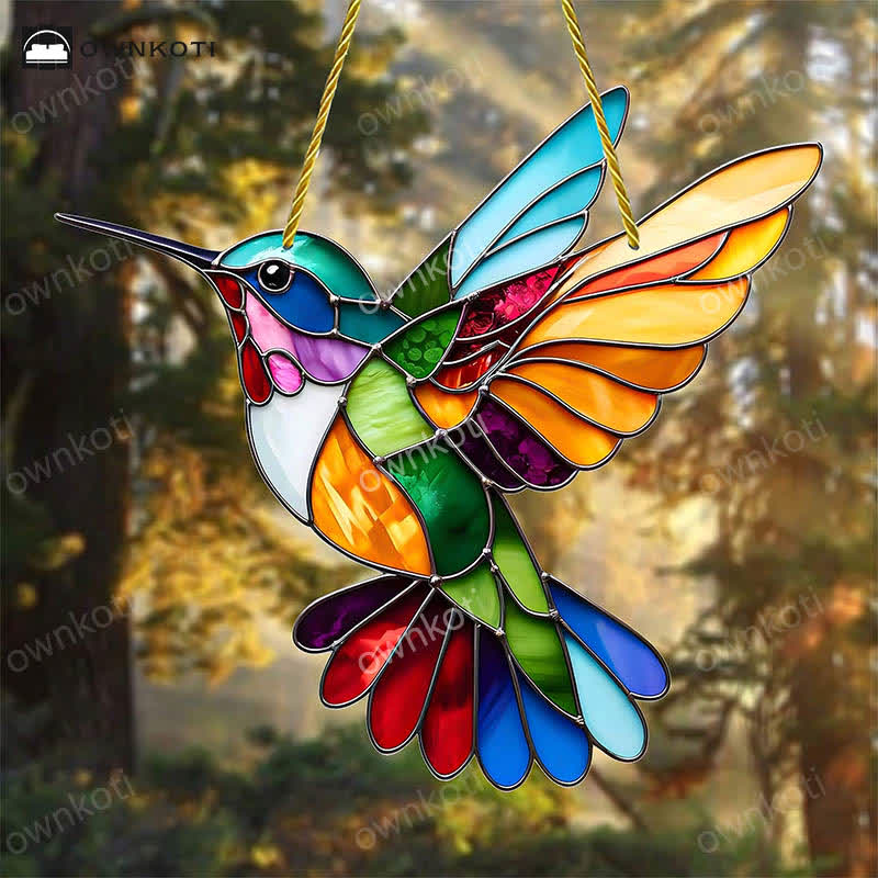 Colorful Bird Acrylic Window Hanging