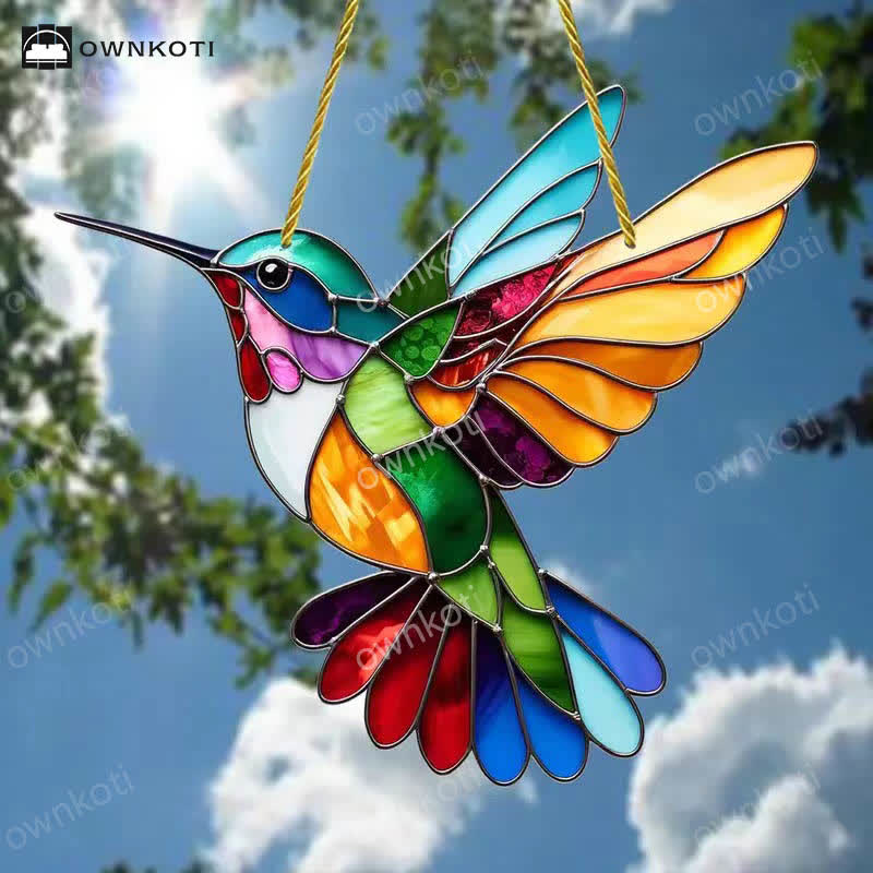 Colorful Bird Acrylic Window Hanging