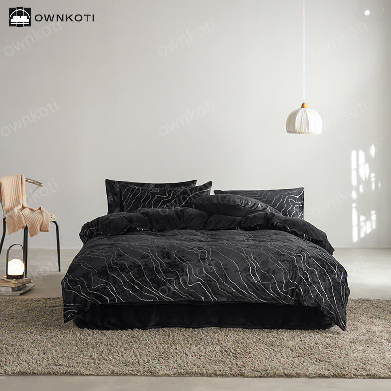 Luxurious Velvet Duvet Cover Bedding Set(4PCS)