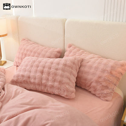 Modern Solid Color Fleece Pillowcases(2PCS)