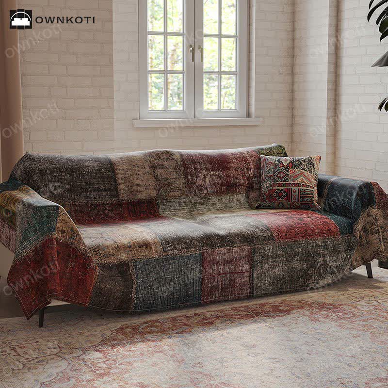 Retro Exotic Style Patchwork Sofa Protector