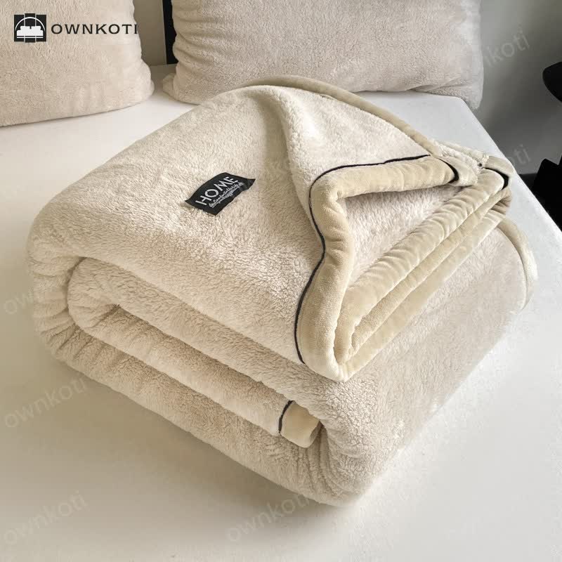 Solid Color Fleece Reversible Throw Blanket