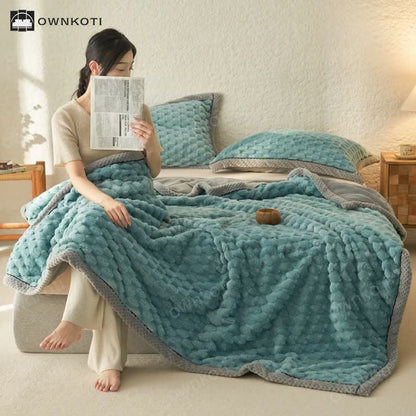 Simple Soft Fleece Duvet Cover Blanket