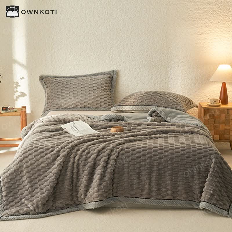 Simple Soft Fleece Duvet Cover Blanket