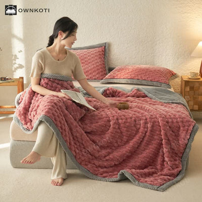 Simple Soft Fleece Duvet Cover Blanket