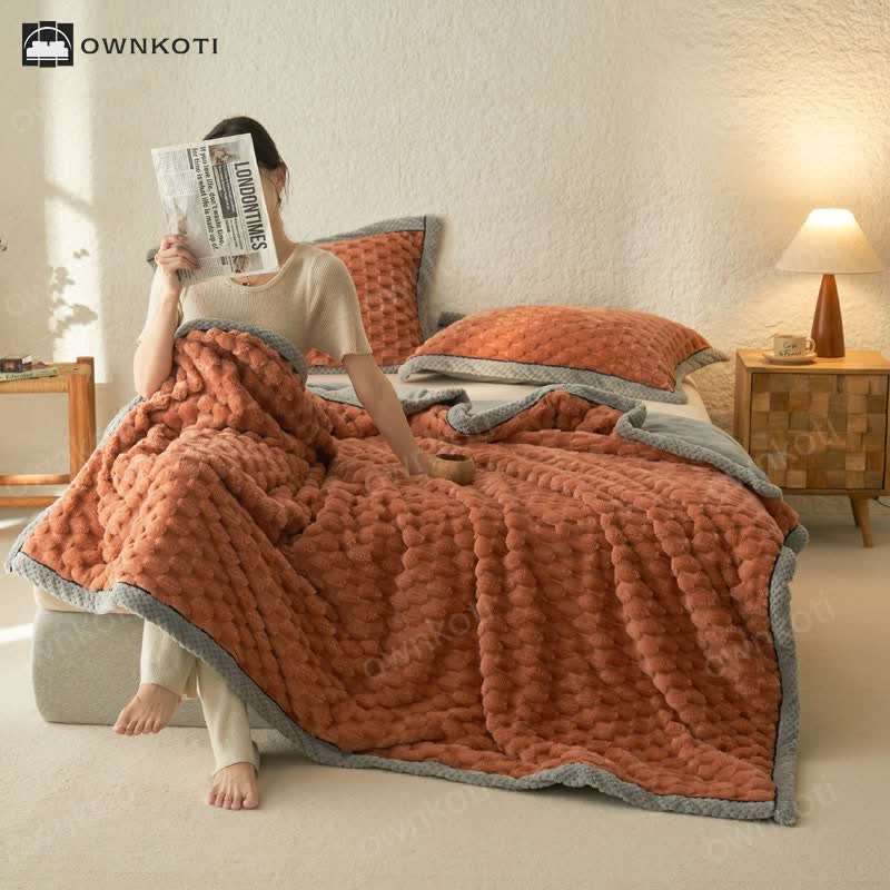 Simple Soft Fleece Duvet Cover Blanket