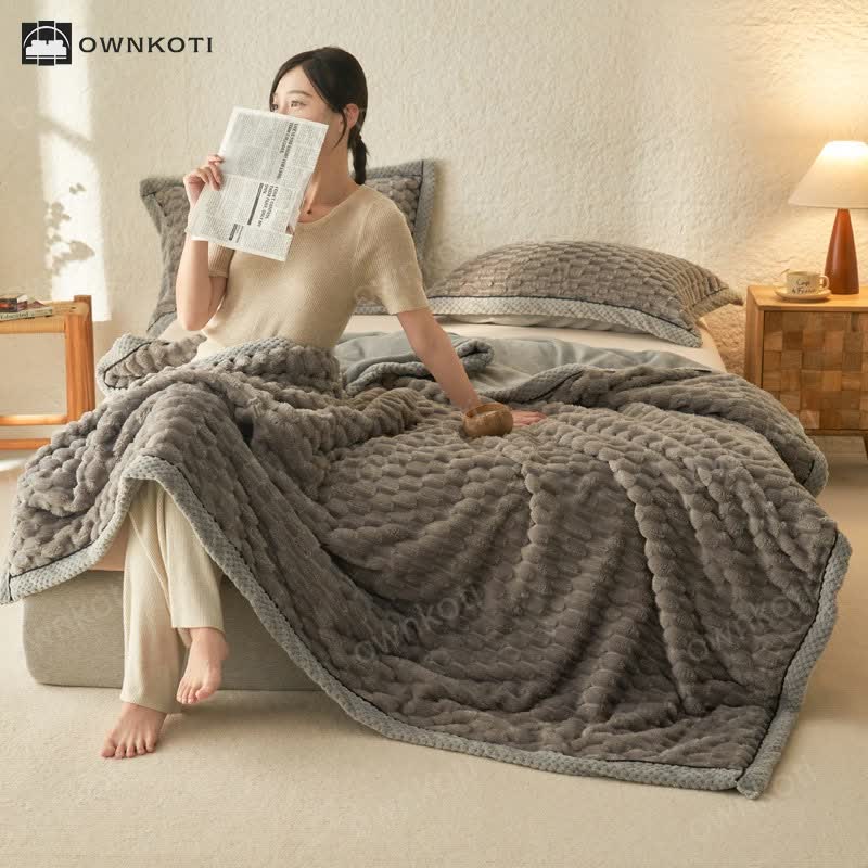 Simple Soft Fleece Duvet Cover Blanket