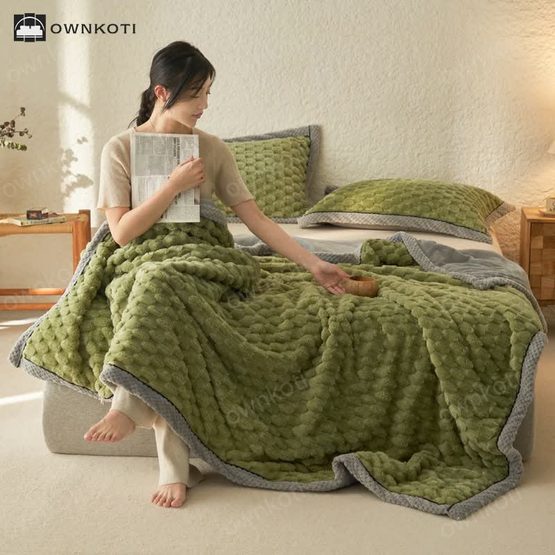 Simple Soft Fleece Duvet Cover Blanket