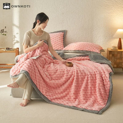 Simple Soft Fleece Duvet Cover Blanket