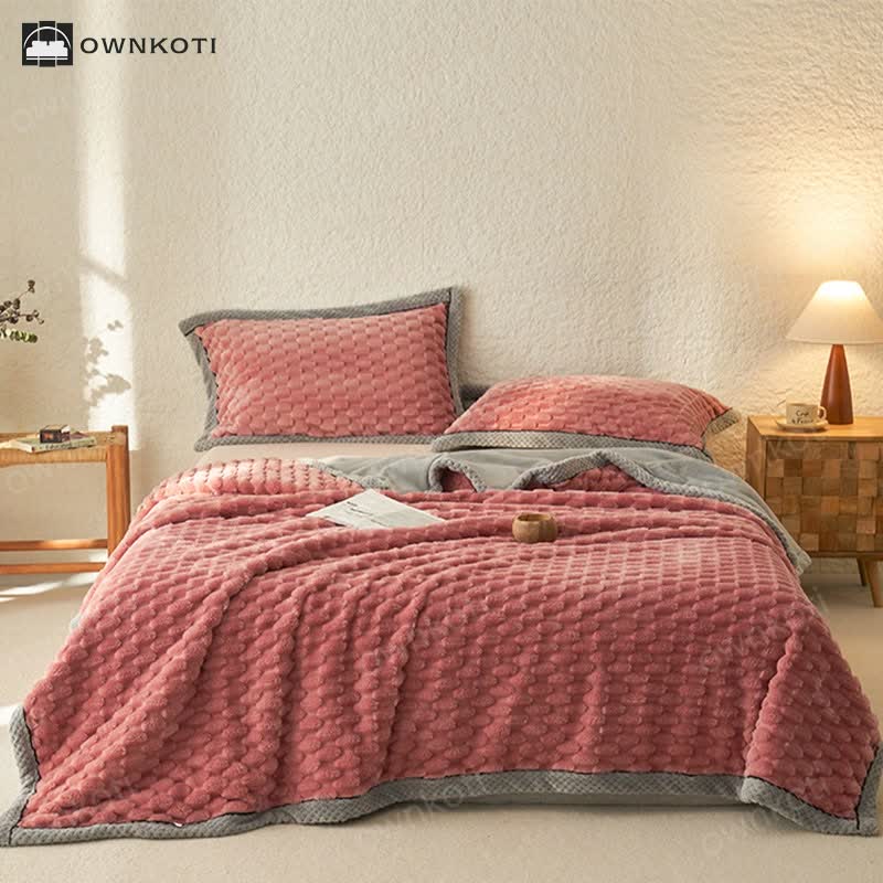 Simple Soft Fleece Duvet Cover Blanket