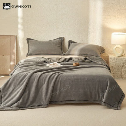 Double-sided Fleece Duvet Cover Blanket