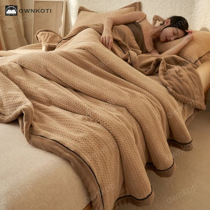 Double-sided Fleece Duvet Cover Blanket