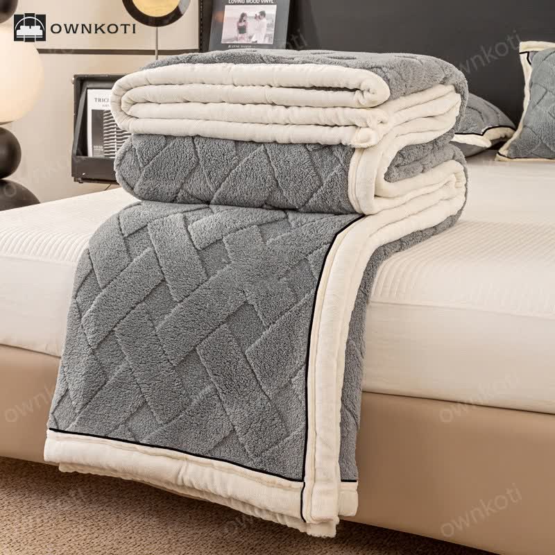 Soft Fleece Solid Color Throw Blanket