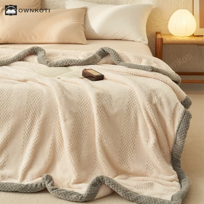 Soft Flannel Solid Color Throw Blanket