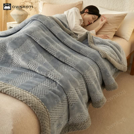 Soft Flannel Solid Color Throw Blanket