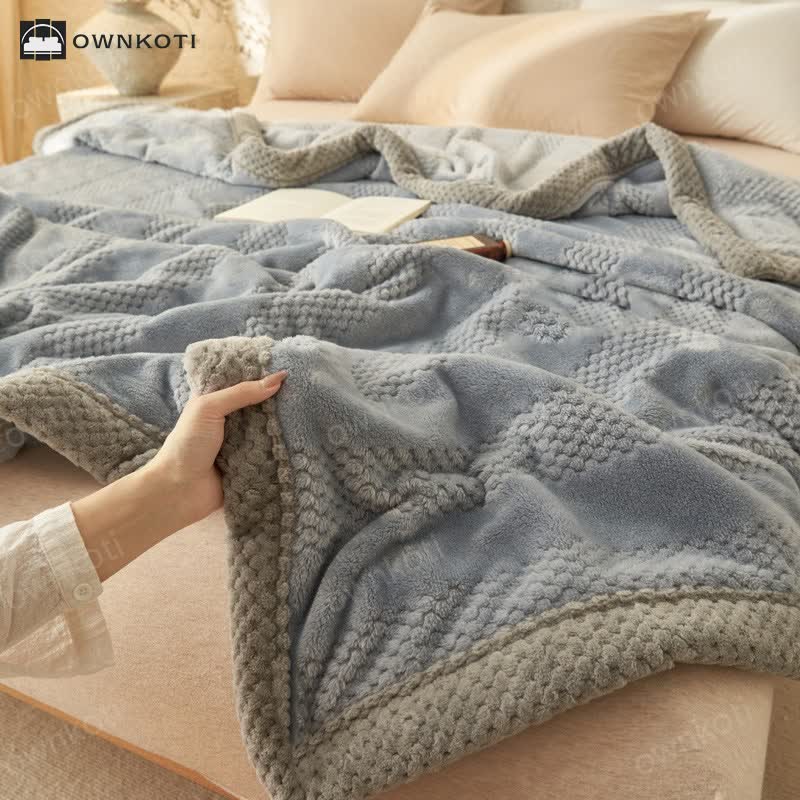 Soft Flannel Solid Color Throw Blanket