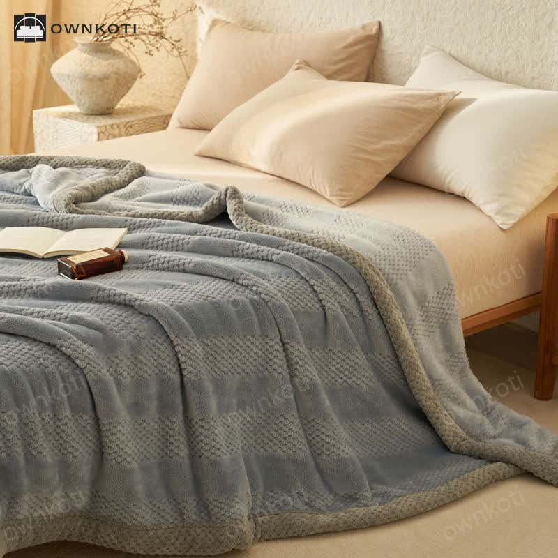 Soft Flannel Solid Color Throw Blanket