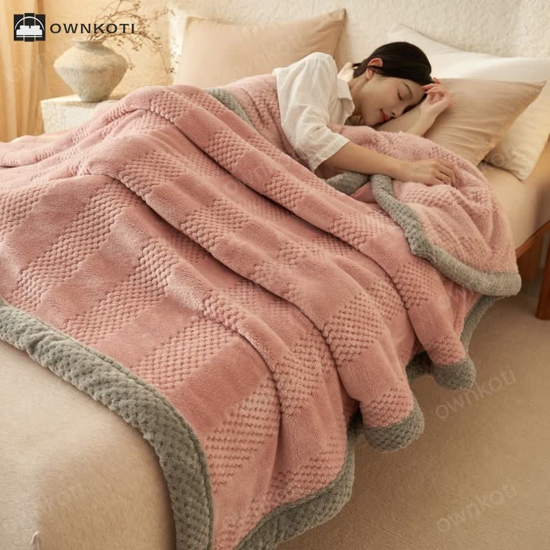 Soft Flannel Solid Color Throw Blanket