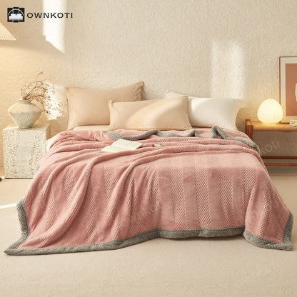 Soft Flannel Solid Color Throw Blanket