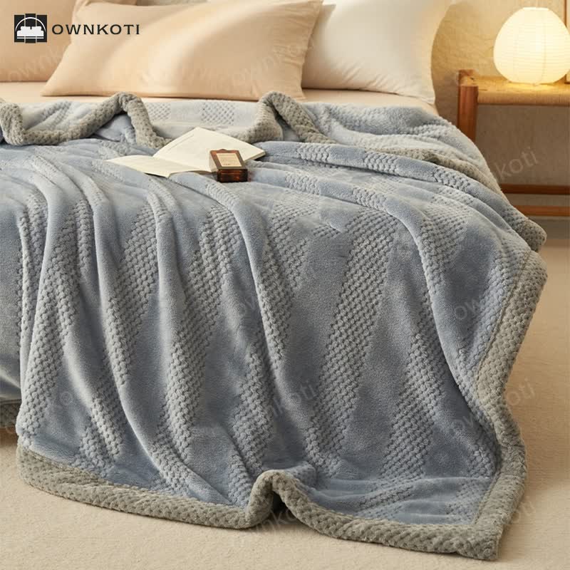 Soft Flannel Solid Color Throw Blanket