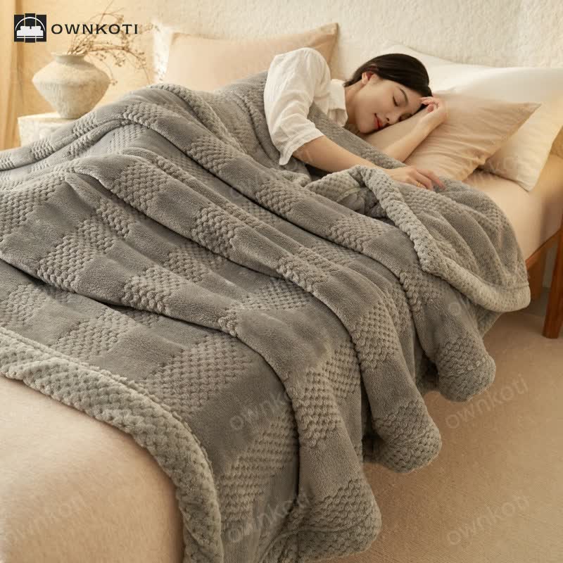 Soft Flannel Solid Color Throw Blanket