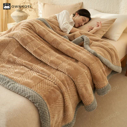 Soft Flannel Solid Color Throw Blanket