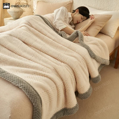 Soft Flannel Solid Color Throw Blanket