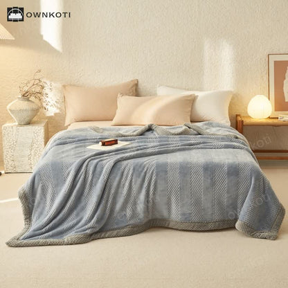 Soft Flannel Solid Color Throw Blanket