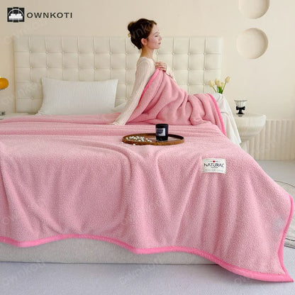 Double-sided Fleece Warm Throw Blanket