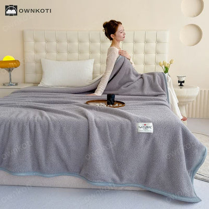 Double-sided Fleece Warm Throw Blanket