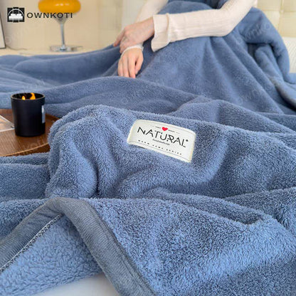 Double-sided Fleece Warm Throw Blanket