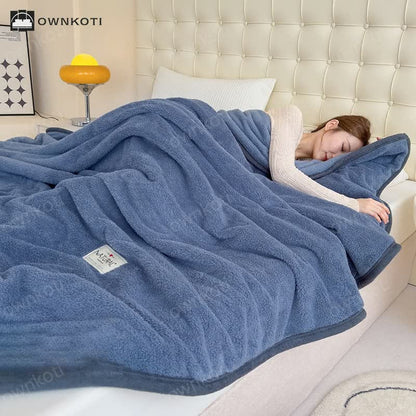 Double-sided Fleece Warm Throw Blanket