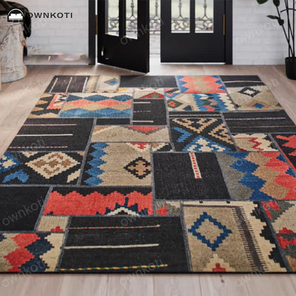 Moroccan Geometric Waterproof Decorative Area Rug