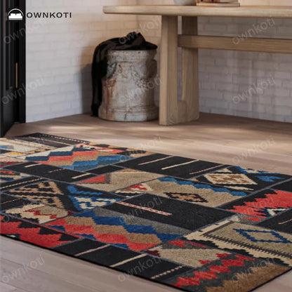 Moroccan Geometric Waterproof Decorative Area Rug