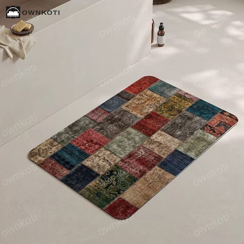 Vintage Moroccan Quick-dry Bath Mat