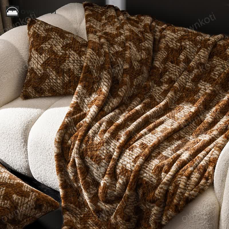 Velvet Windmill Sofa Throw Blanket