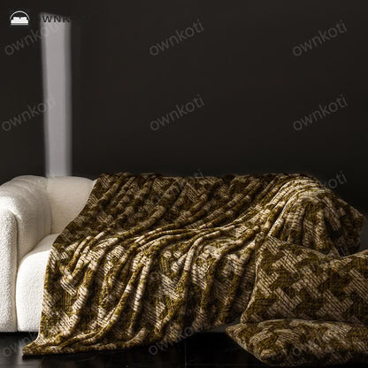 Velvet Windmill Sofa Throw Blanket