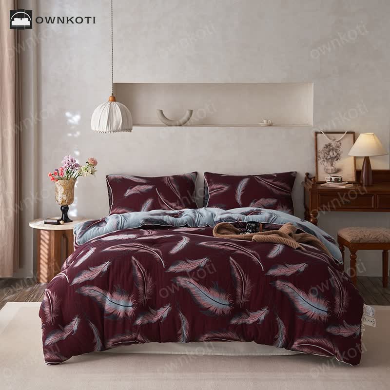 Jacquard Feather Cotton Cashmere Quilt