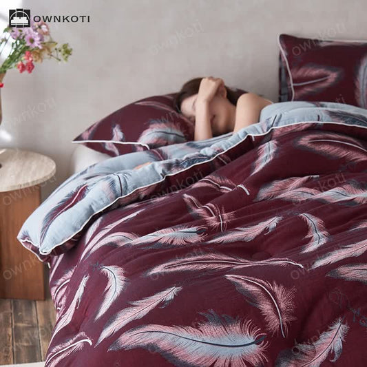 Jacquard Feather Cotton Cashmere Quilt